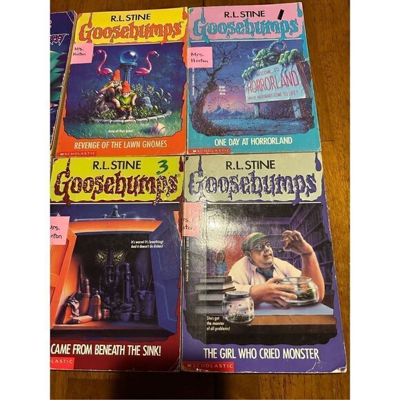 Vintage 90s R.L Stein Goosebumps Book Lot of 6 Hide and Shriek Horror Land - Picture 3 of 10